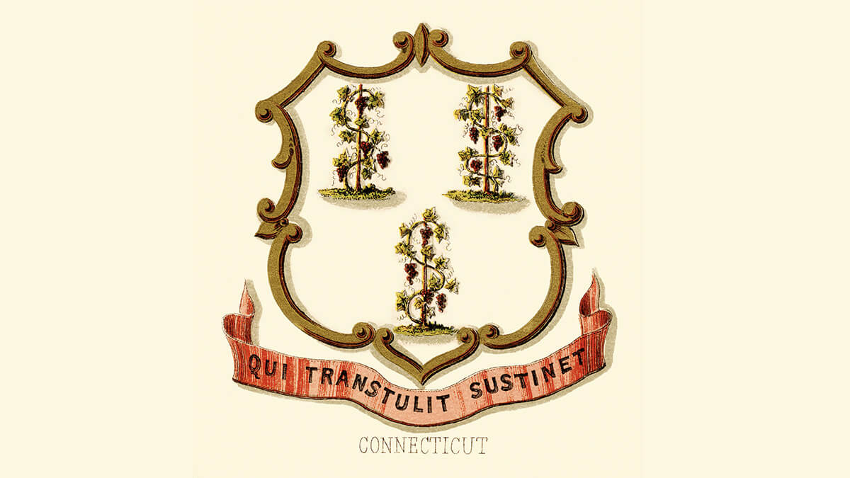 the Connecticut coat of arms