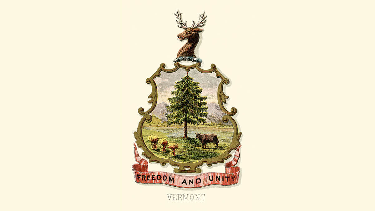 the Vermont coat of arms
