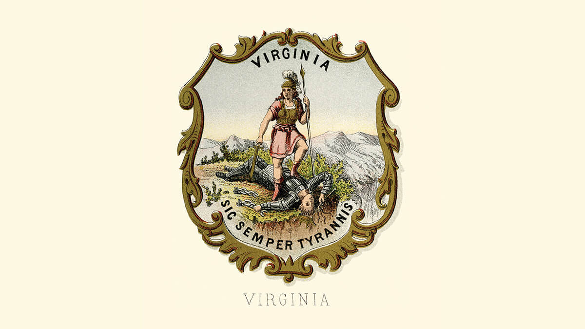 the Virginia coat of arms