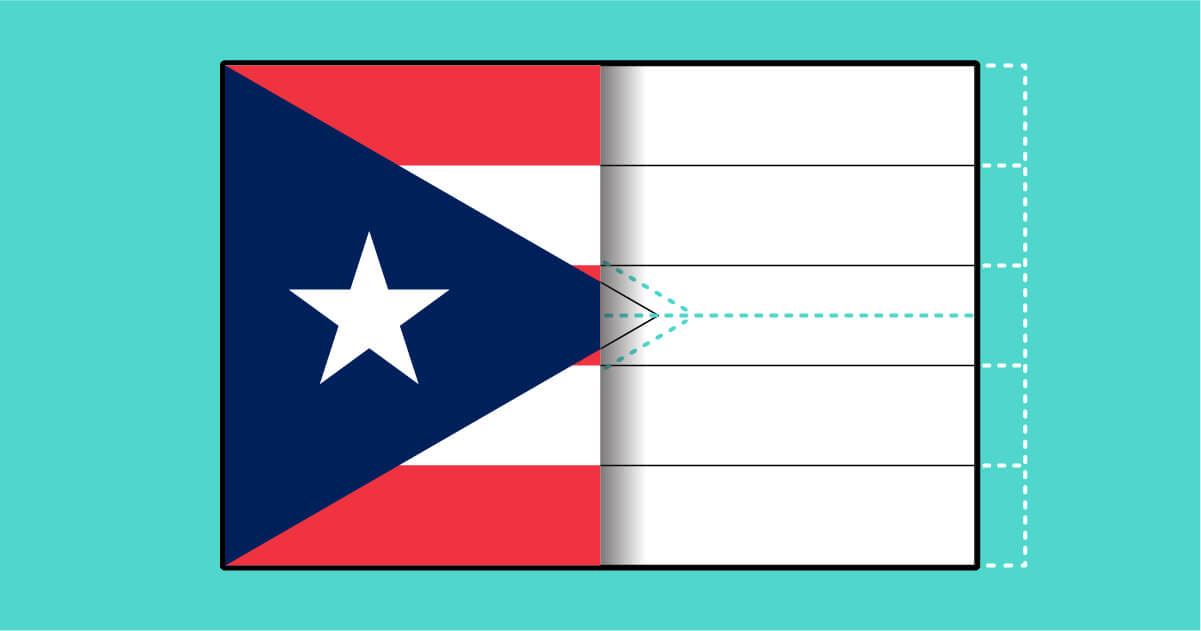 Puerto Rico Us Flags Dot Design