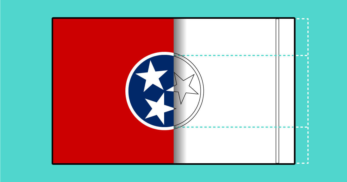 Tennessee Us Flags Dot Design